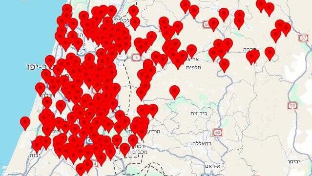 מפת אזעקות צבע אדום - צופר