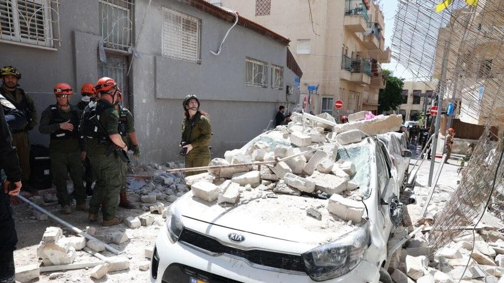 זירת הפגיעה בתל אביב