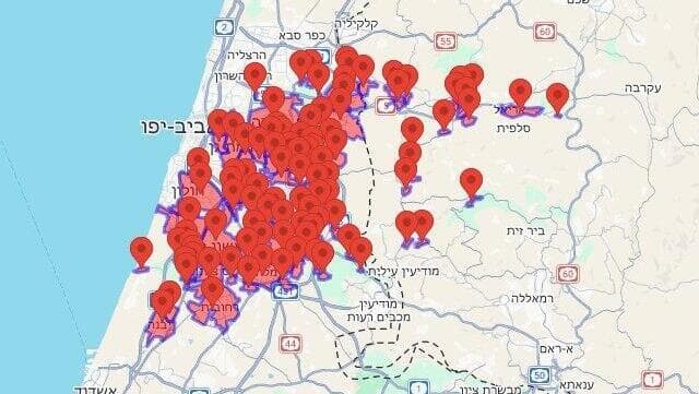 מפת אזעקות צבע אדום - כומתה