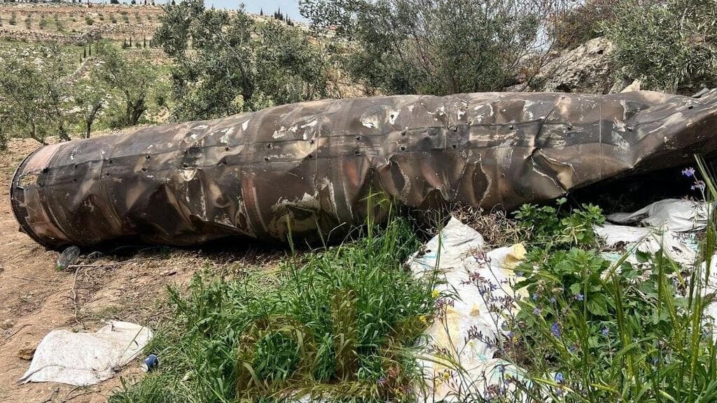 שריד מטיל איראני שיורט ונפל בכפר נובא