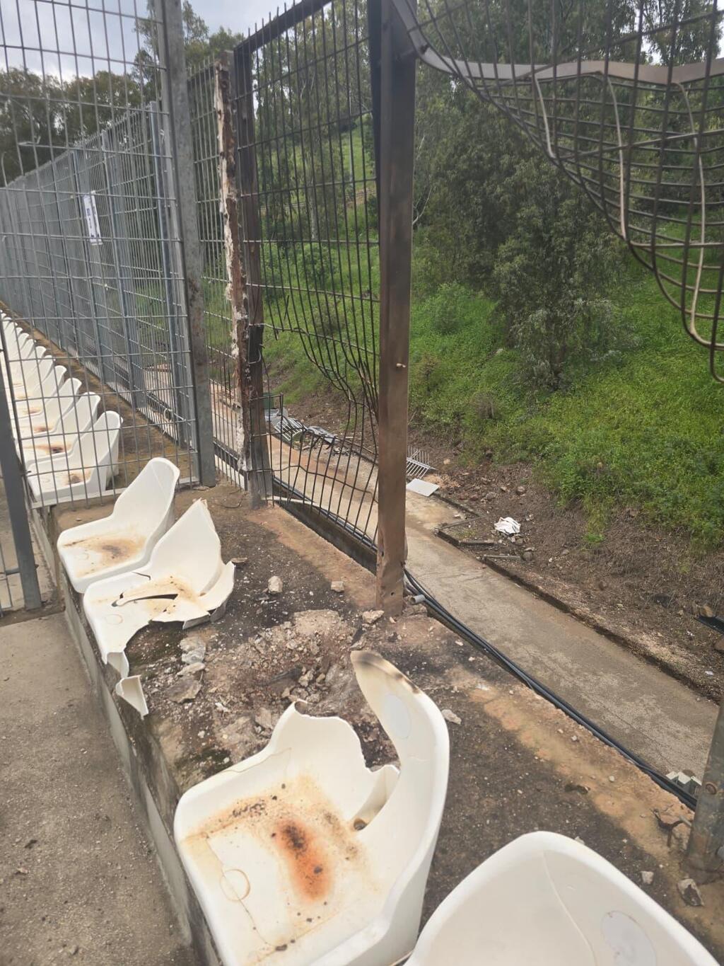 האצטדיון העירוני בקריית שמונה נפגע מטיל