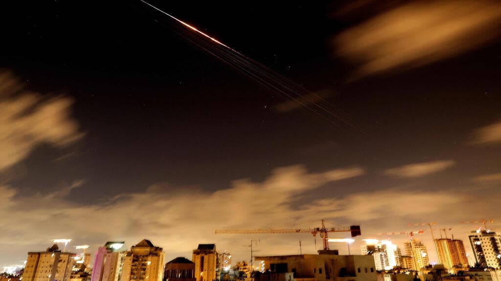 צילום: Jack Guez/AFP יירוט בשמי מרכז הארץ