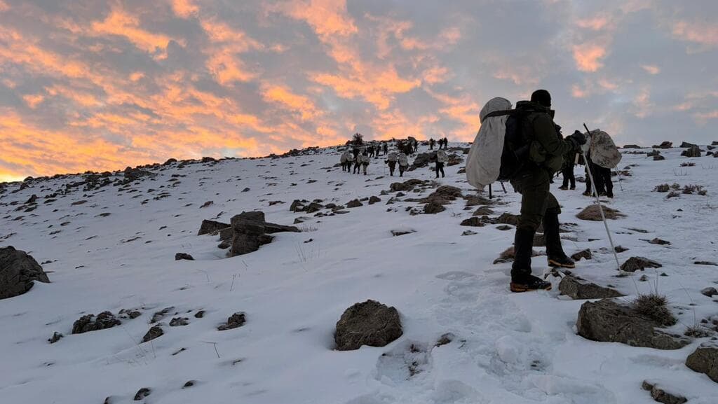  כוחות יחידת האלפינסטים בפעילות חוצה גבול מהחרמון הסורי לדרום לבנון