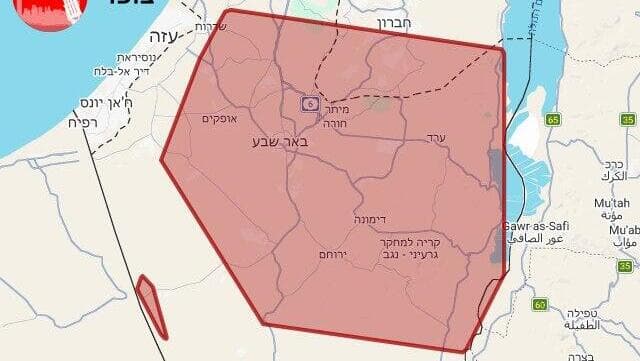 מפת אזעקות צבע אדום - צופר