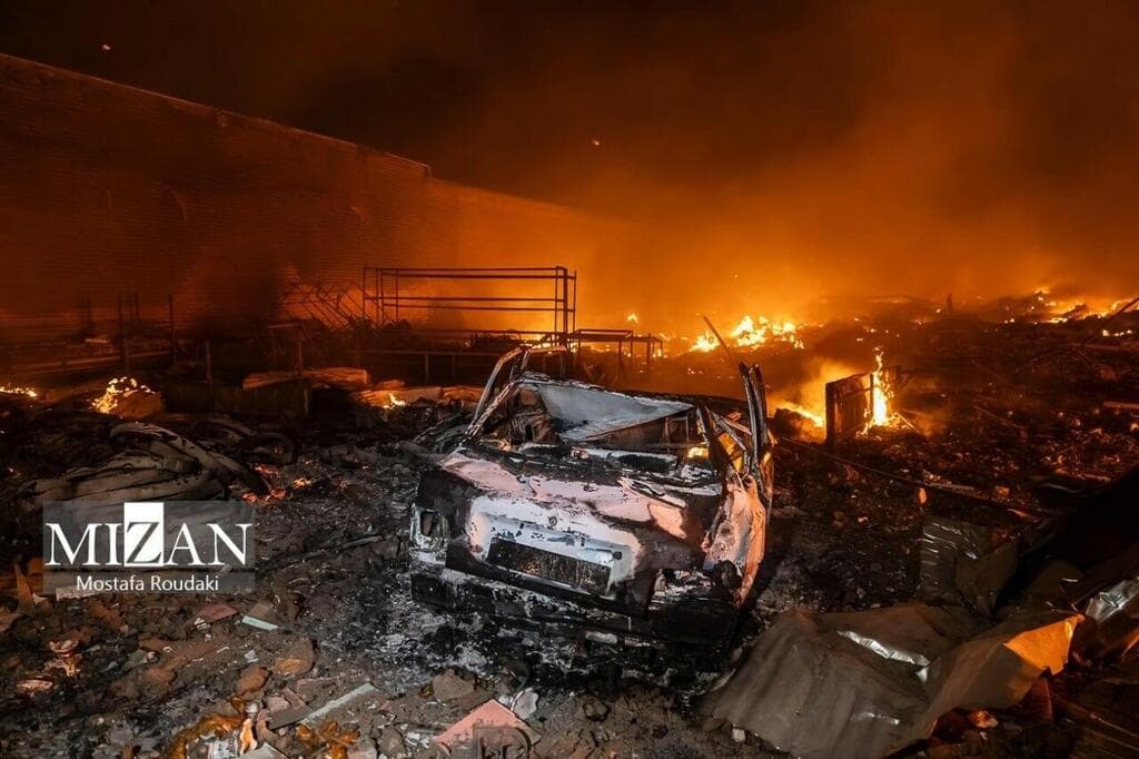 מפעל שהותקף בדרום טהרן