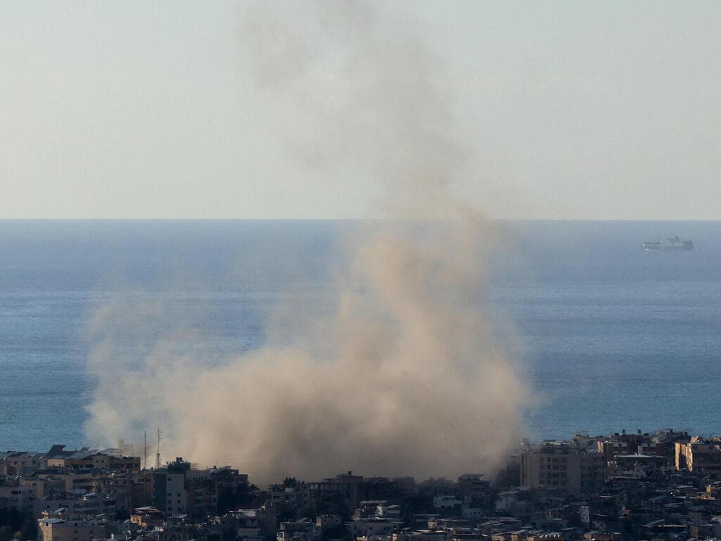 צילום: REUTERS/Mohamed Azakir תקיפות צה"ל בלבנון