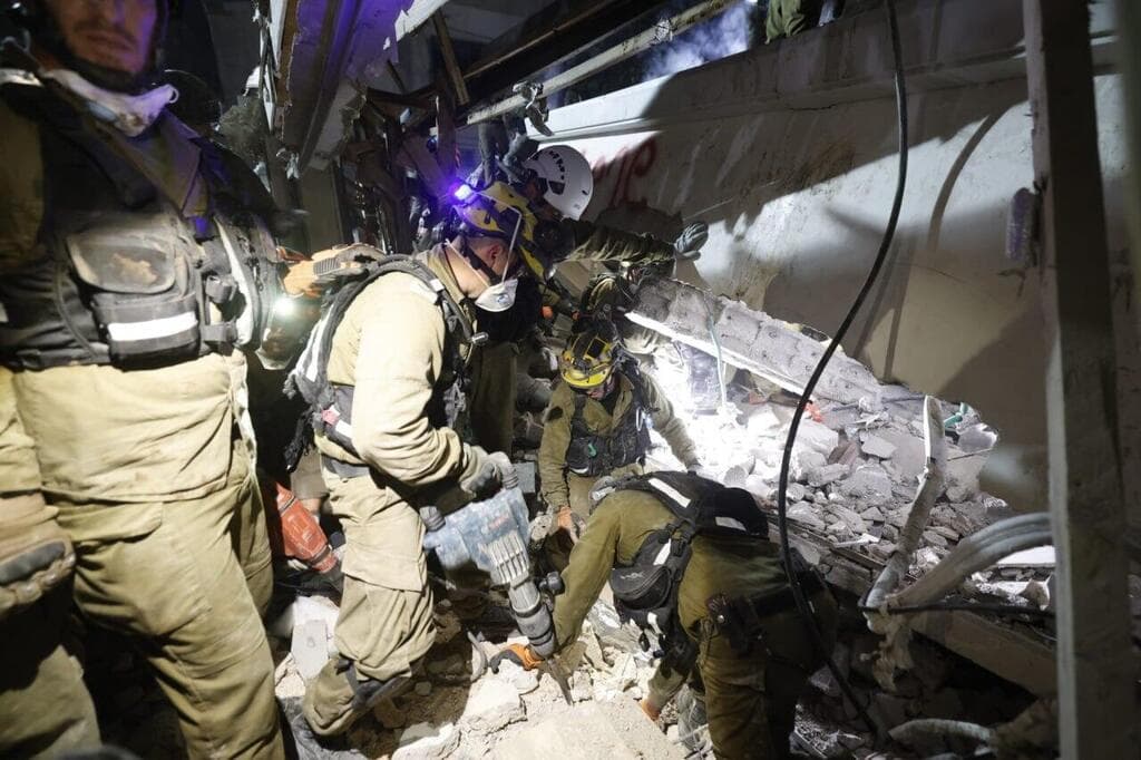 זירת הפגיעה בחיפה
