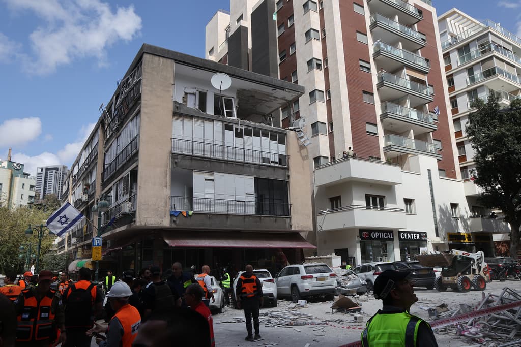 הבניין שנפגע ברמת גן