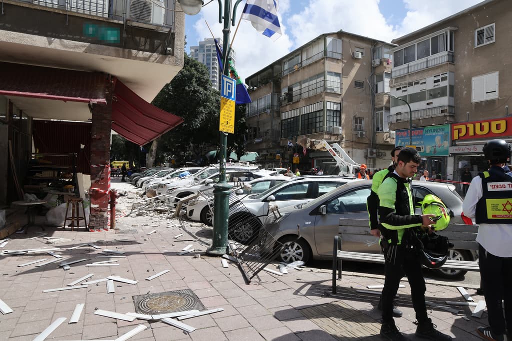 הבניין שנפגע ברמת גן