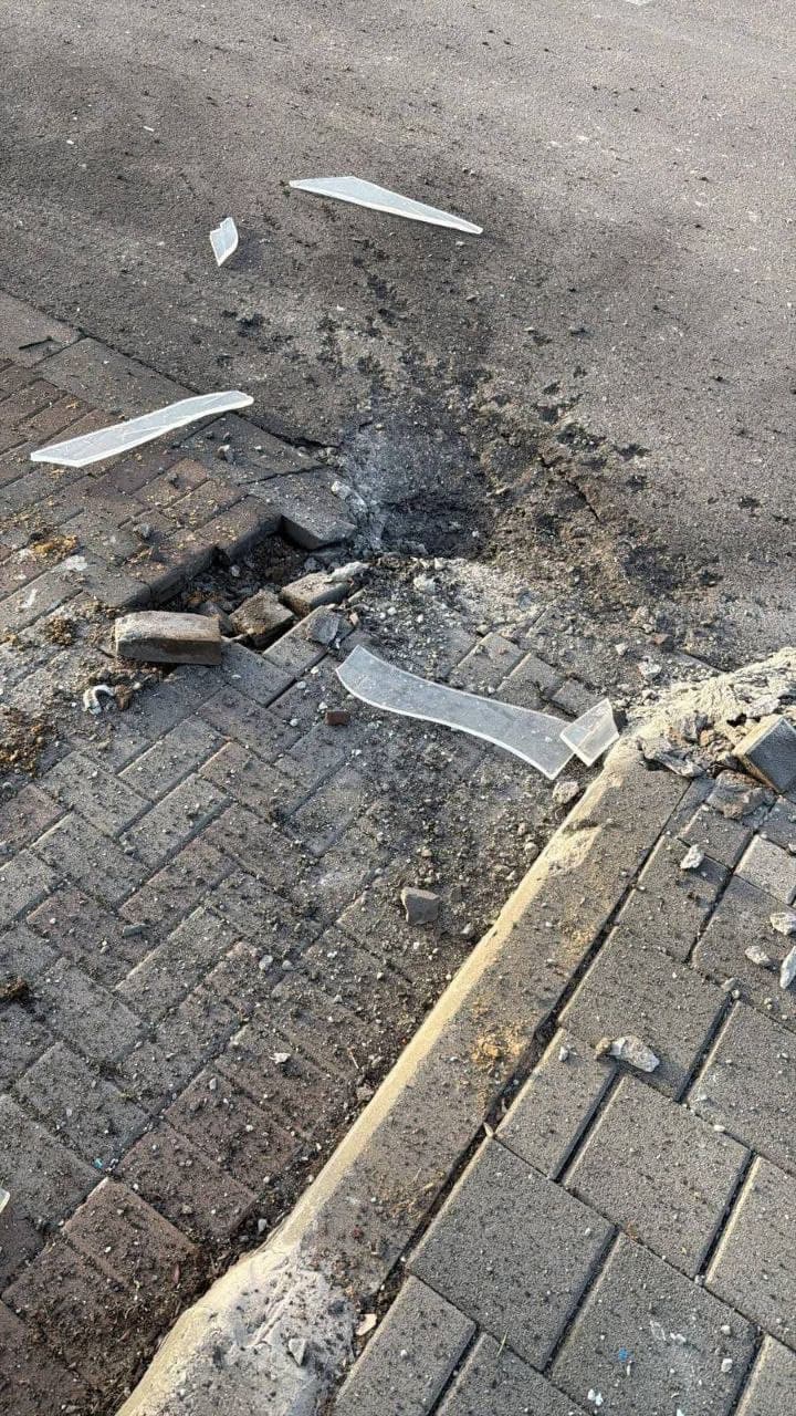 זירת נפילת הרסיס בפתח תקווה