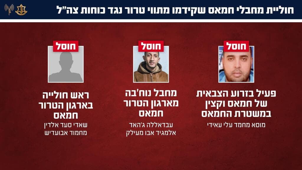 צילום: דובר צה"ל המחבלים שחוסלו