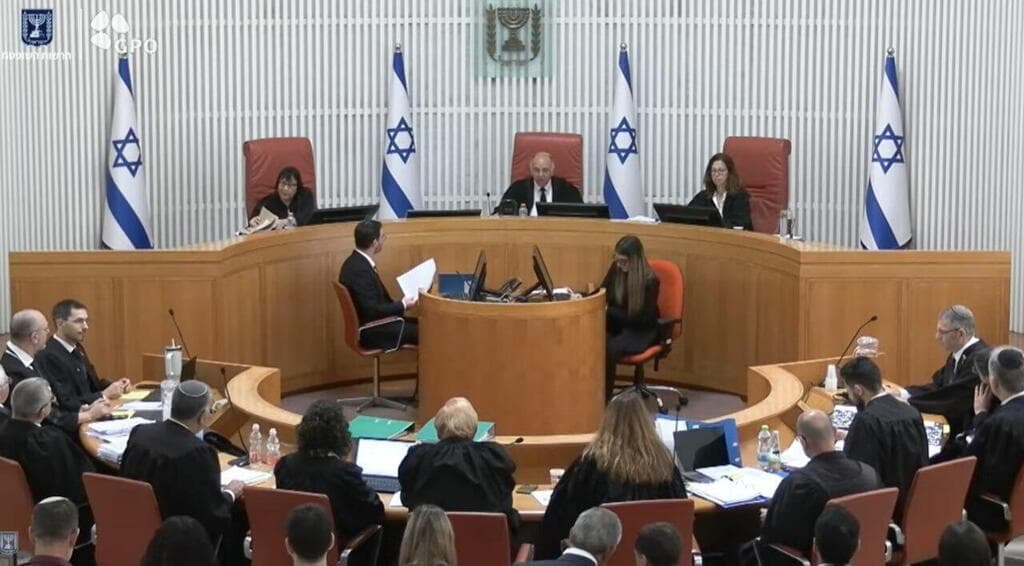 הדיון בבג"ץ, היום (צילום: דוברות הרשות השופטת) דיון בעתירות בעניין בחירת מבקר המדינה על ידי הכנסת