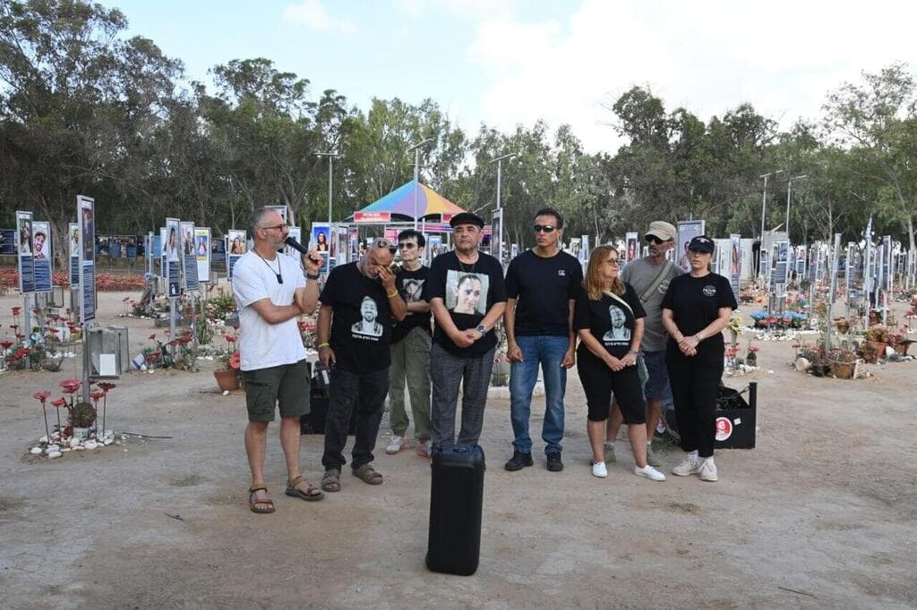 צילום: הרצל יוסף טקס הזיכרון בחניון רעים
