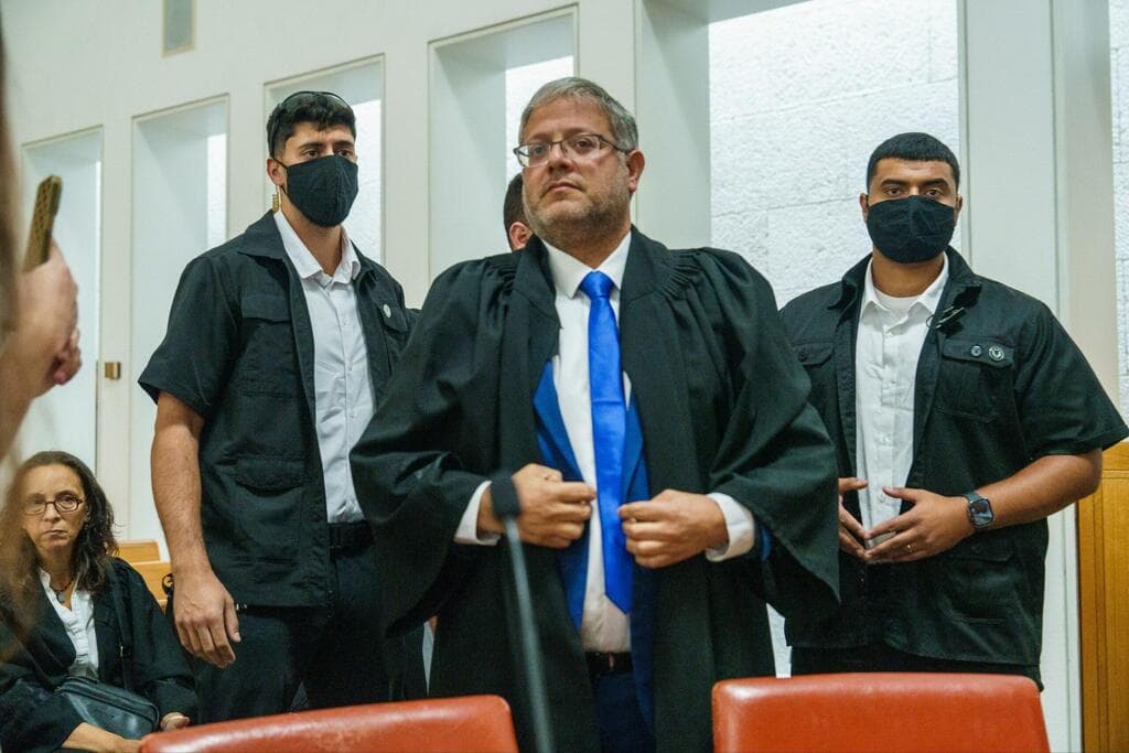 צילום: שלו שלום איתמר בן גביר בדיון על פסילתם של חברי הכנסת כסיף ואבו שחאדה