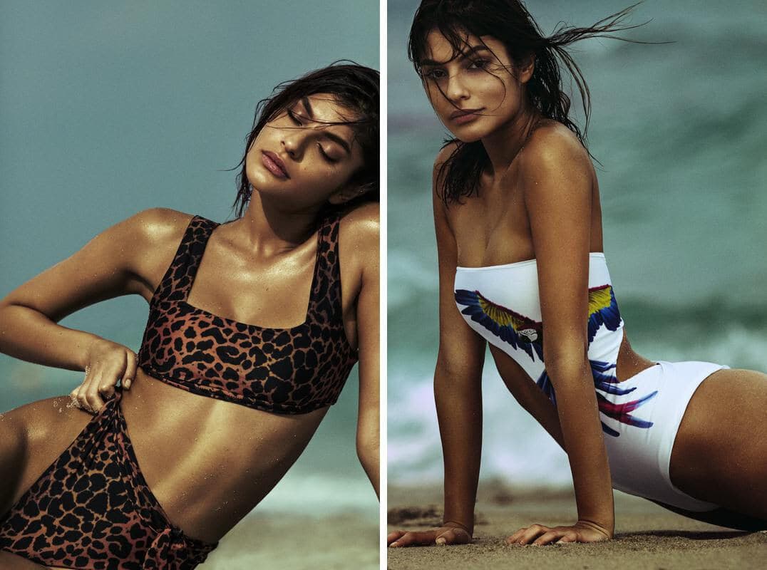 "עבדתי ברצף עד חודש חמישי. אני רגילה לצלם בגדי ים, אז הפסקתי כשהבטן גדלה ממש" ((צילום: Jorgen Gomnaes - Elle Greace)) שני זיגרון