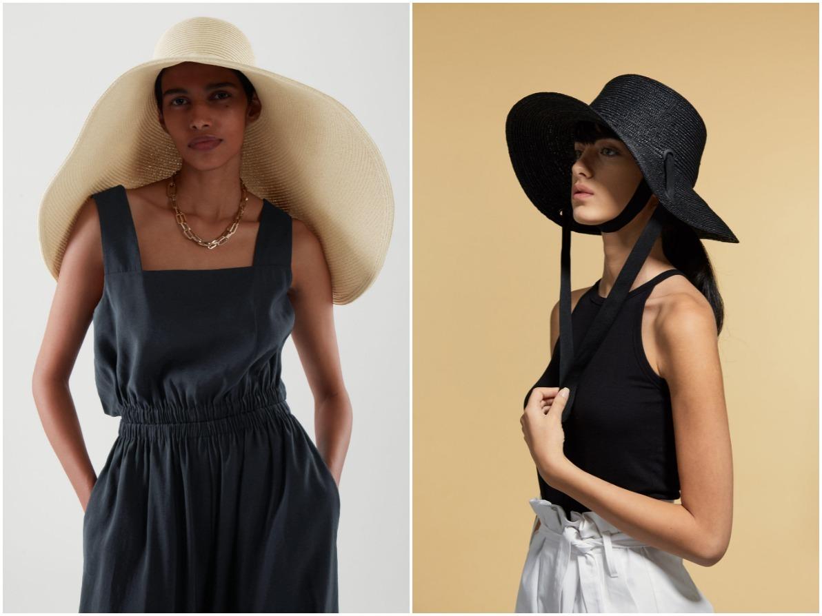 כובעים של ג'סטין (מימין) ו-COS (צילום: יחצ, יפעת ורצ'יק) כובעים של ג'סטין ו-COS