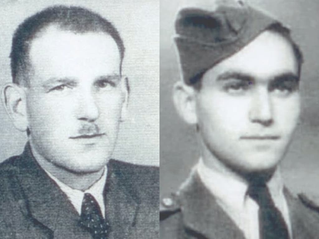 מימין: רודולף ורבה, הדוד של אבא של עפר. משמאל: ארנסט רוזין, הדוד של אבא של ענת
