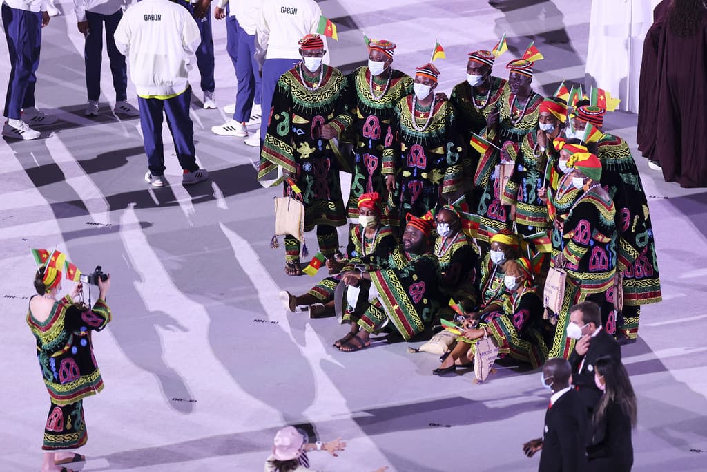נבחרת קמרון בטקס הפתיחה של האולימפיאדה