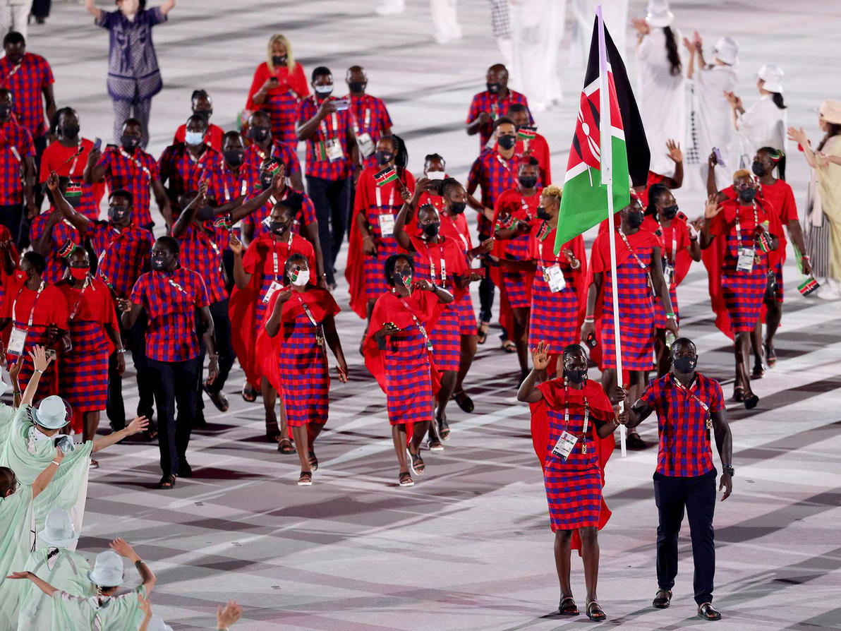 נבחרת קניה בטקס הפתיחה של האולימפיאדה