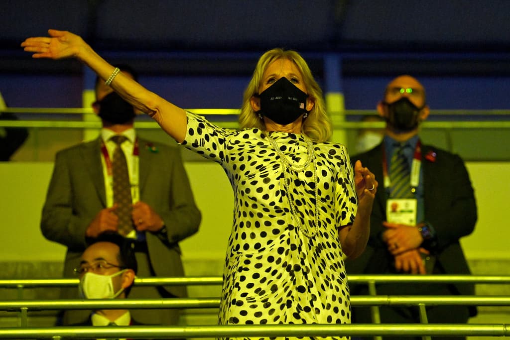 ג'יל ביידן בטקס הפתיחה של האולימפיאדה