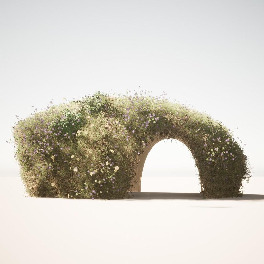 צמחים כאלמנט אדריכלי? יש דבר כזה. הפרויקט של עמרי כהן (הדמיה: עמרי כהן) עמרי כהן