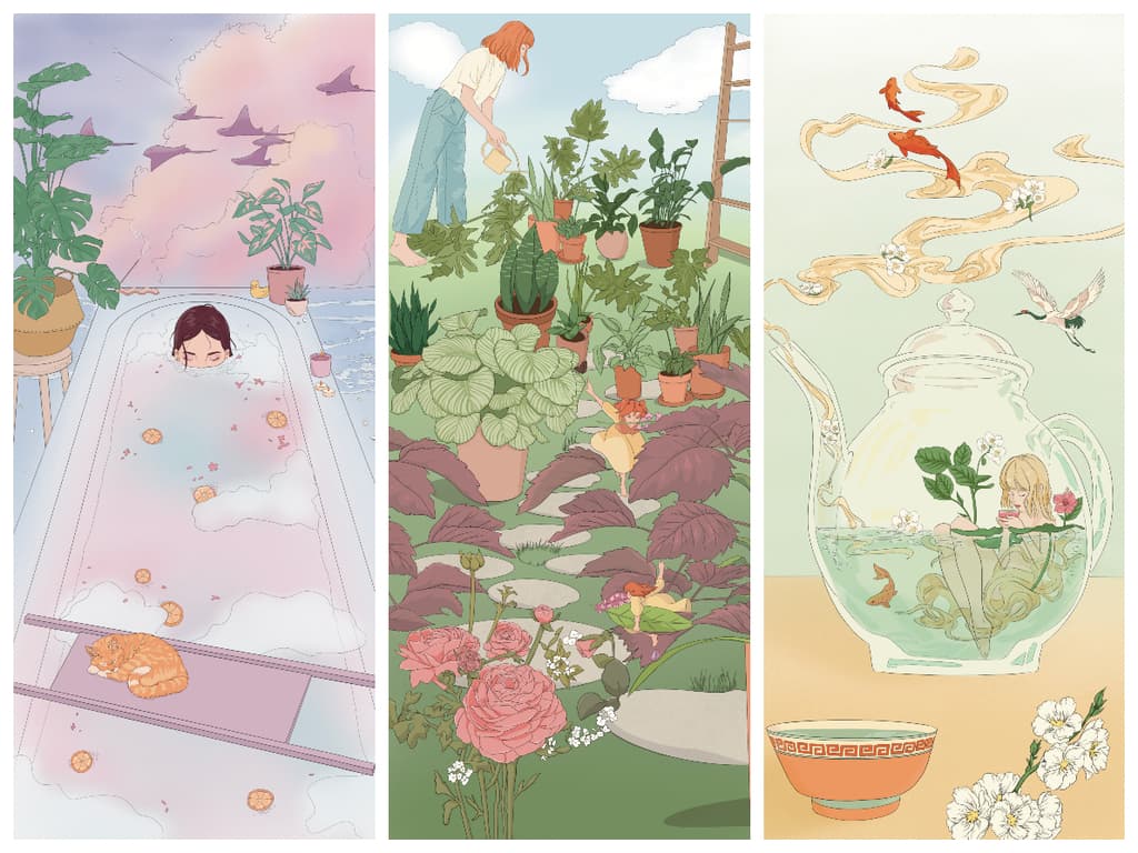 השראה איורית מהתרבות היפנית: הרגעים הקטנים שהופכים את החיים למאושרים (ארבל ג’יין רייזנר) ארבל ג’יין רייזנר, "רגעים קטנים"