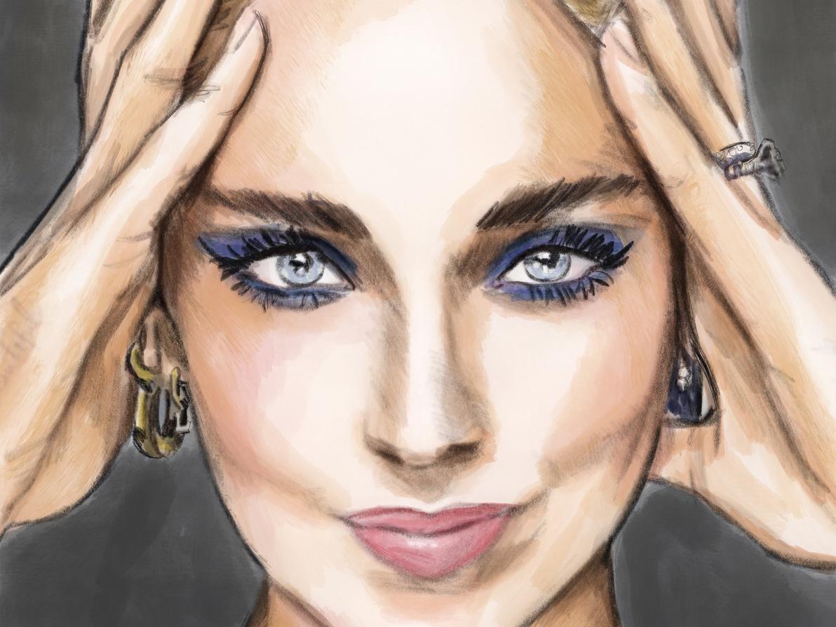 בלוגרית האופנה הכי מפורסמת בעולם, הכי בלונדינית והכי איטלקייה. המחווה שלי לקיארה פראני (איור: ארז עמירן) קיארה פראני