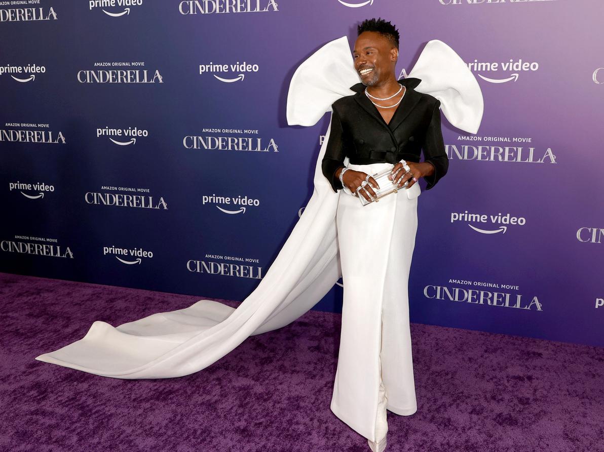 בילי פורטר בהקרנת בכורה לסרט "סינדרלה", 2021