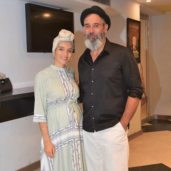 רוצם זיסמן כהן עם בעלה מוריס כהן