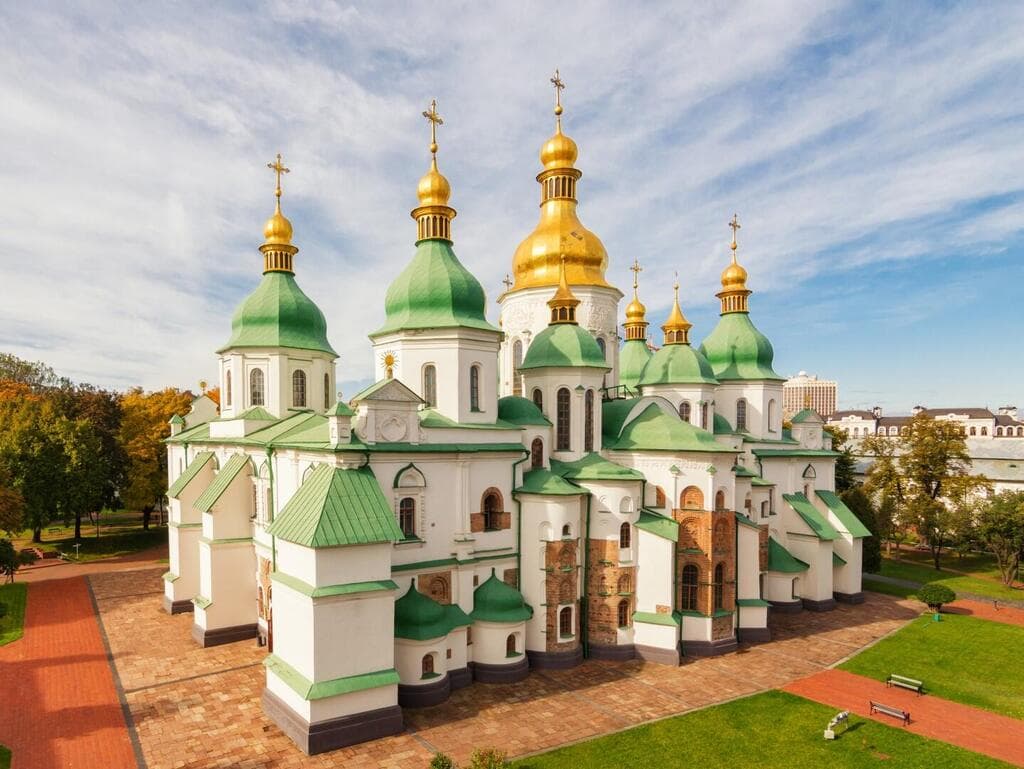קתדרלת סופיה הקדושה בקייב. המונומנט האדריכלי המרכזי של אוקריאנה