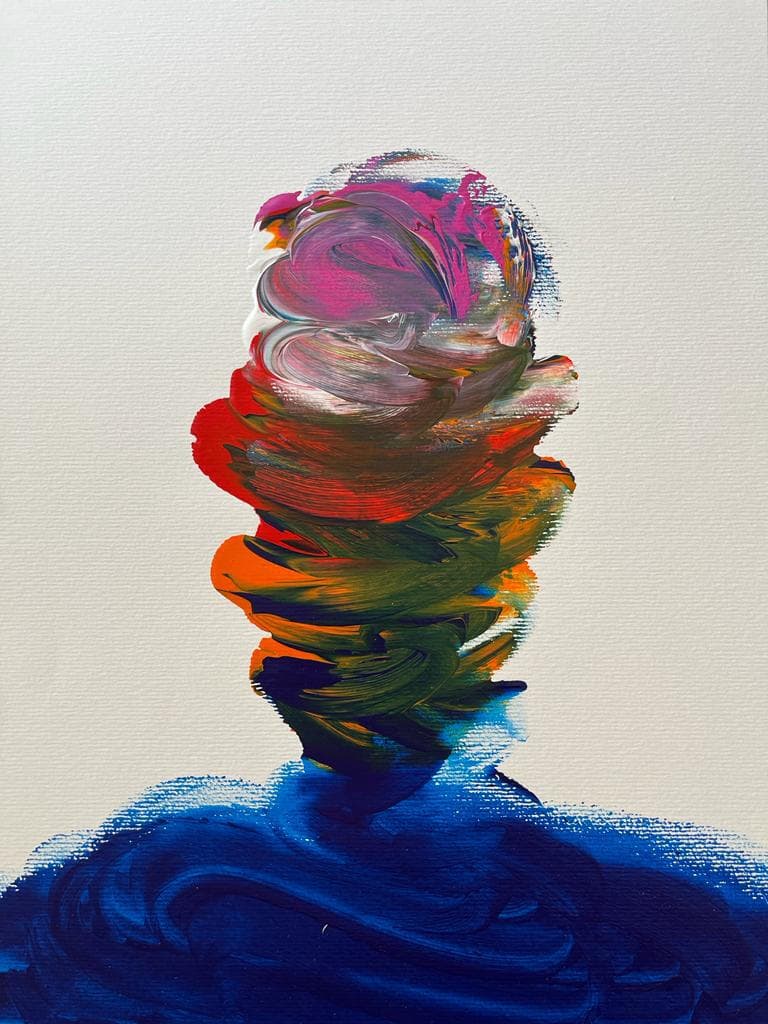 "ראשים מסתובבים", ציור של לירון לבו