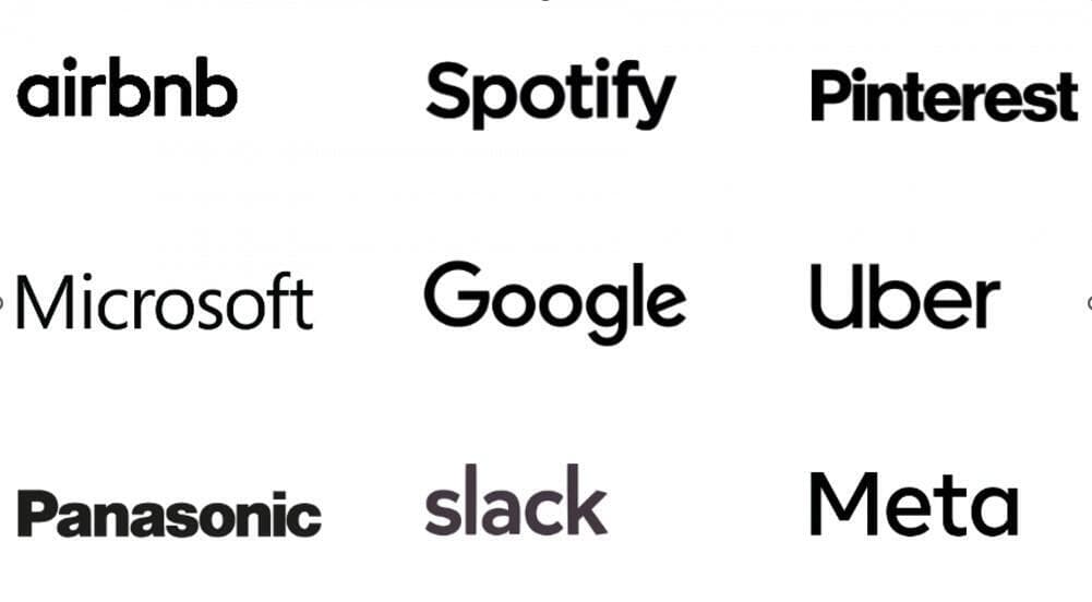 מקבץ לוגואים של חברות מובילות