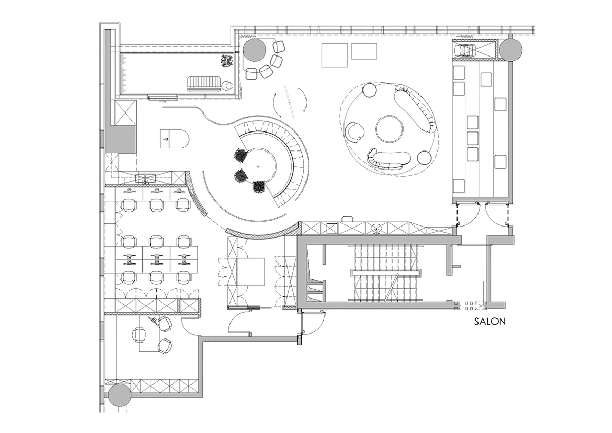 תוכנית - עיצוב חלל התצוגה של דיור בתל אביב, תכנון ועיצוב כפיר גלאטיה אזולאי