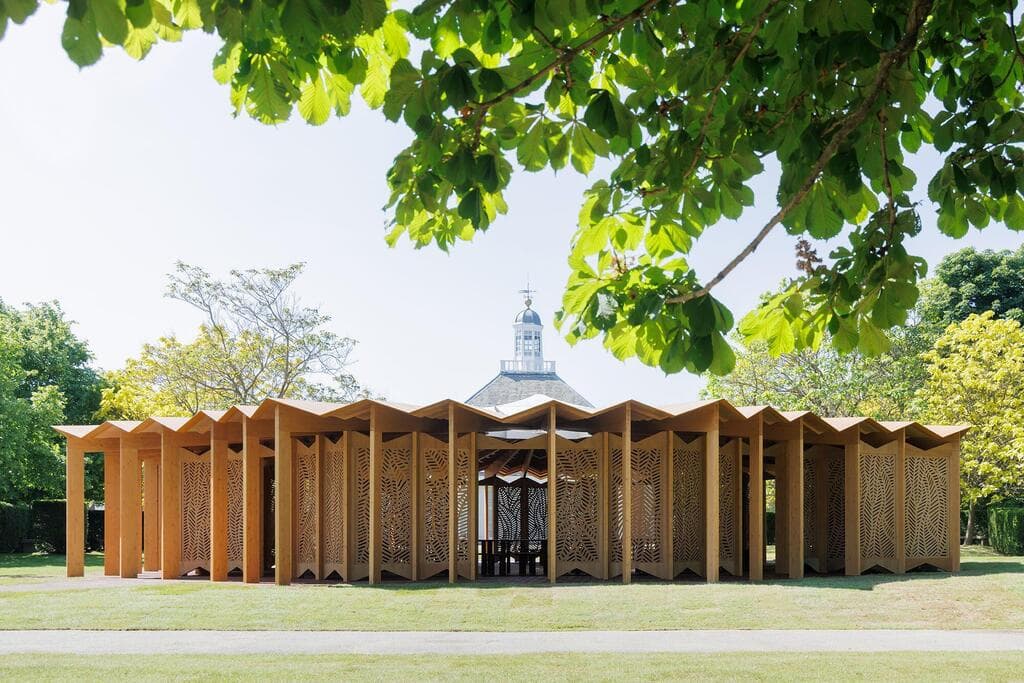 Serpentine Pavilion 2023 designed by Lina Ghotmeh. © Lina Ghotmeh — Architecture