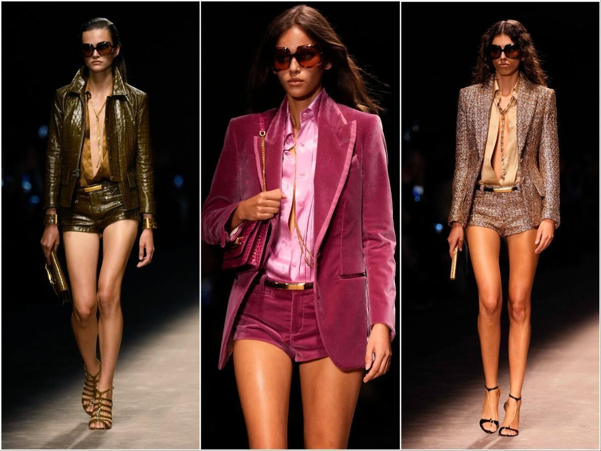 תצוגת אביב-קיץ 2024 של טום פורד (צילום: AP Photo/Antonio Calanni) תצוגת אביב-קיץ 2024 של טום פורד