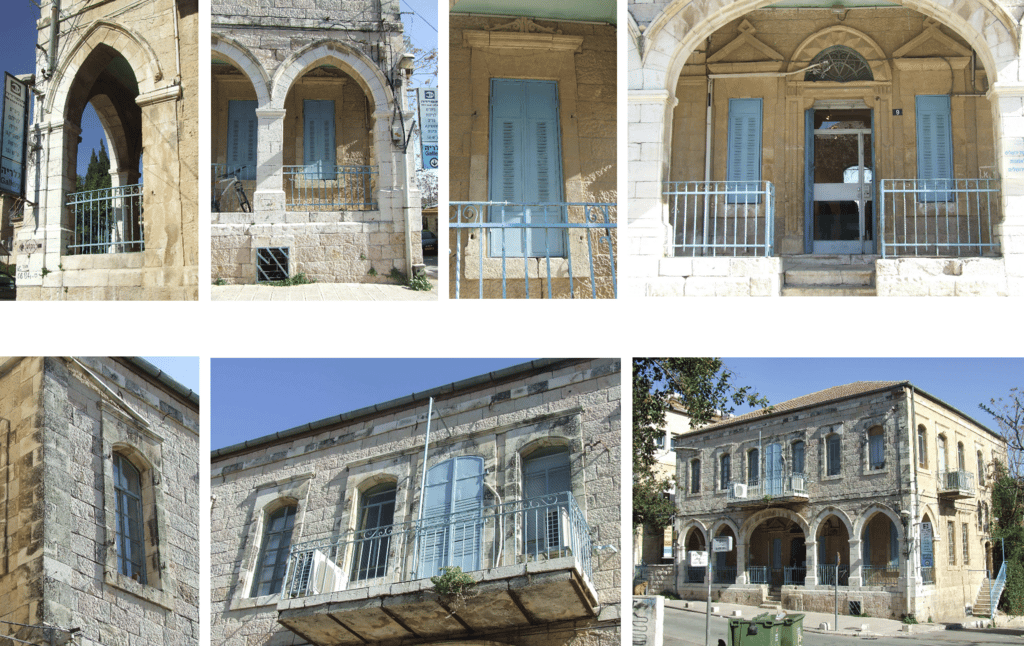 פרטי בניין מתוך תיק התיעוד של בית הספר מוסררה, ירושלים , שימור מבנים ושכונות