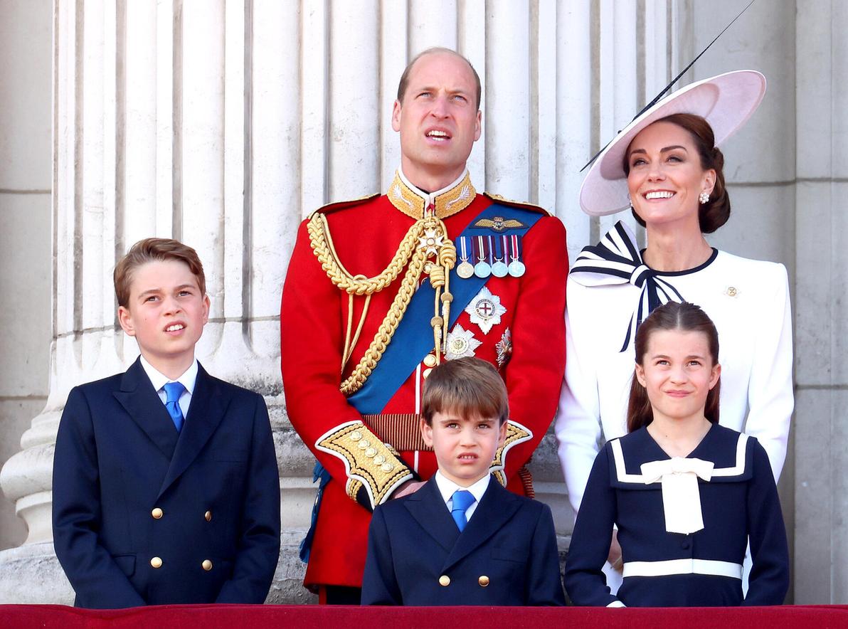 קייט מידלטון ומשפחת המלוכה באירוע Trooping the Colour, יוני 2024