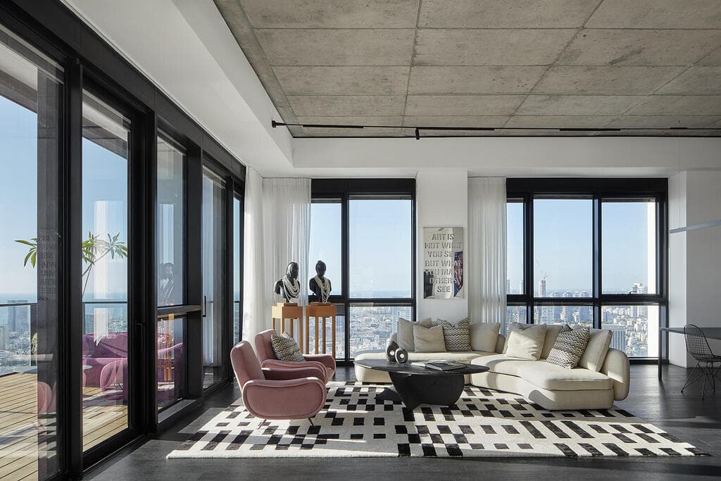 דירה במגדל בתל אביב, עיצוב: אילן פיבקו
