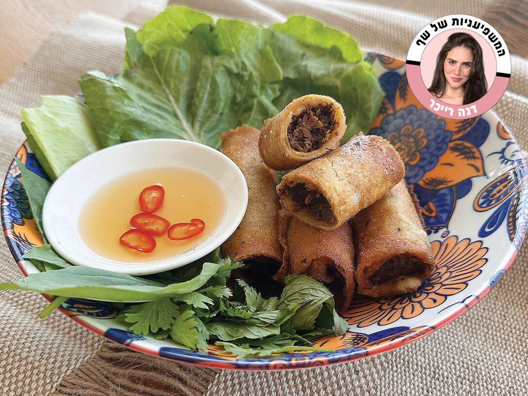 אגרולים עם בשר ברוטב הויסין