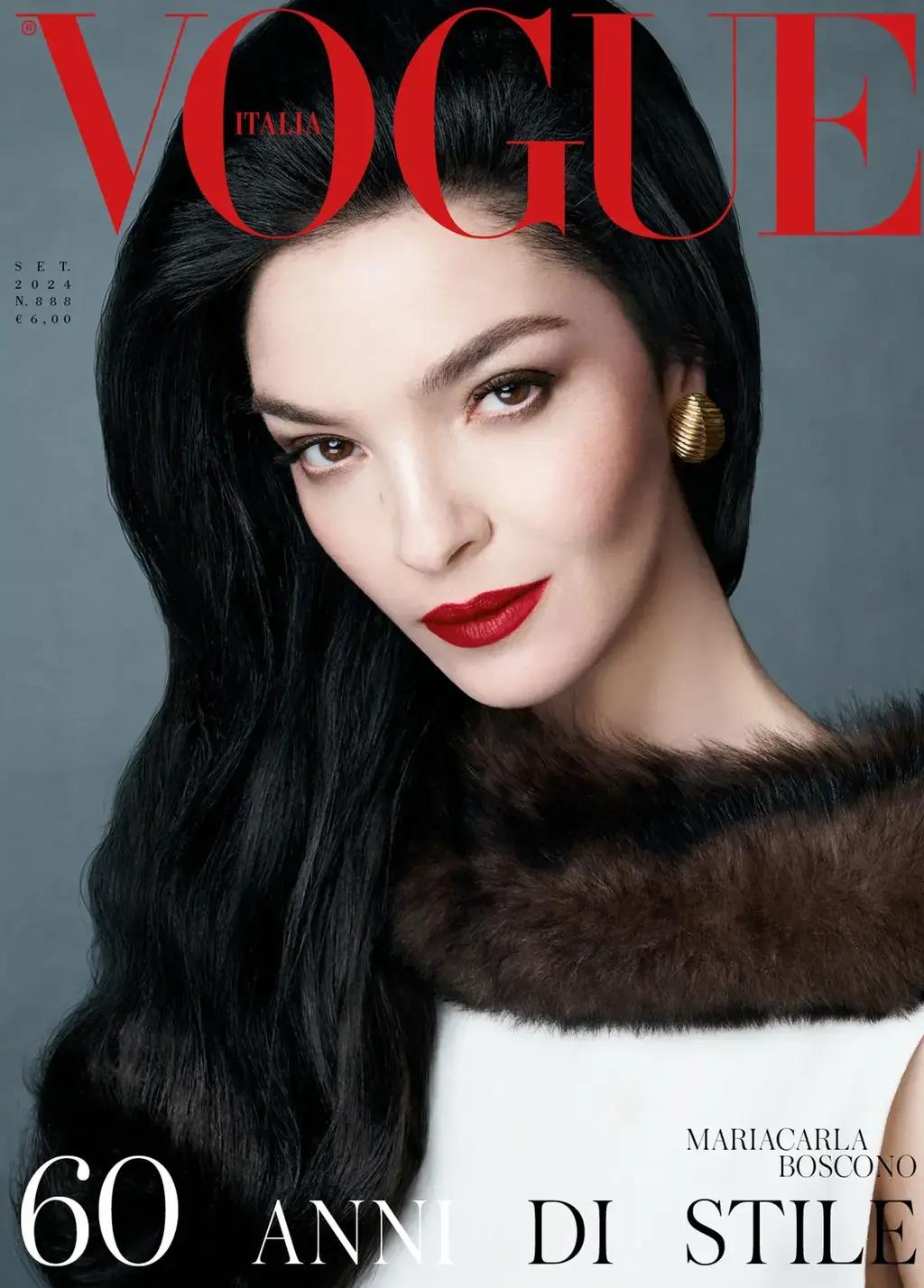 מריה קרלה בוסקונו על שער ווג איטליה, ספטמבר 2024 (צילום: סטיבן מייזל) מריה קרלה בוסקונו על שער מגזין ווג איטליה, ספטמבר 2024