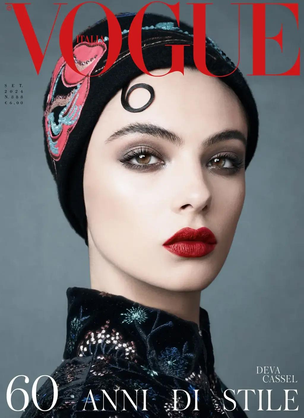 דווה קאסל על שער מגזין ווג איטליה, ספטמבר 2024 (צילום: סטיבן מייזל) דווה קאסל על שער מגזין ווג איטליה, ספטמבר 2024