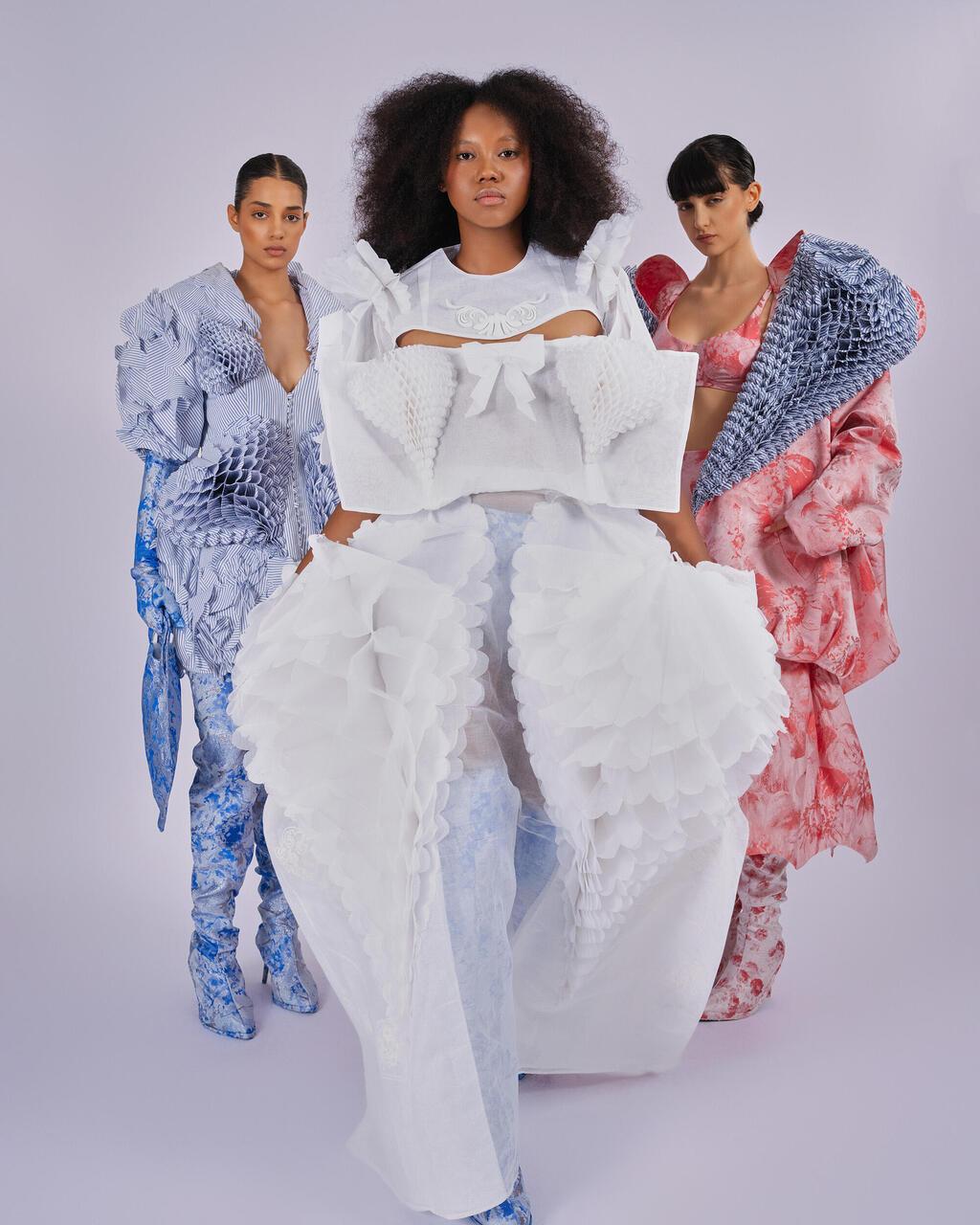 פרויקט הגמר "בגדי הפלאות" של דניאל פדידה (צילום: שי פרנקו) פרויקט הגמר "בגדי הפלאות" של דניאל פדידה בחוג לעיצוב אופנה של אוניברסיטת חיפה, 2024