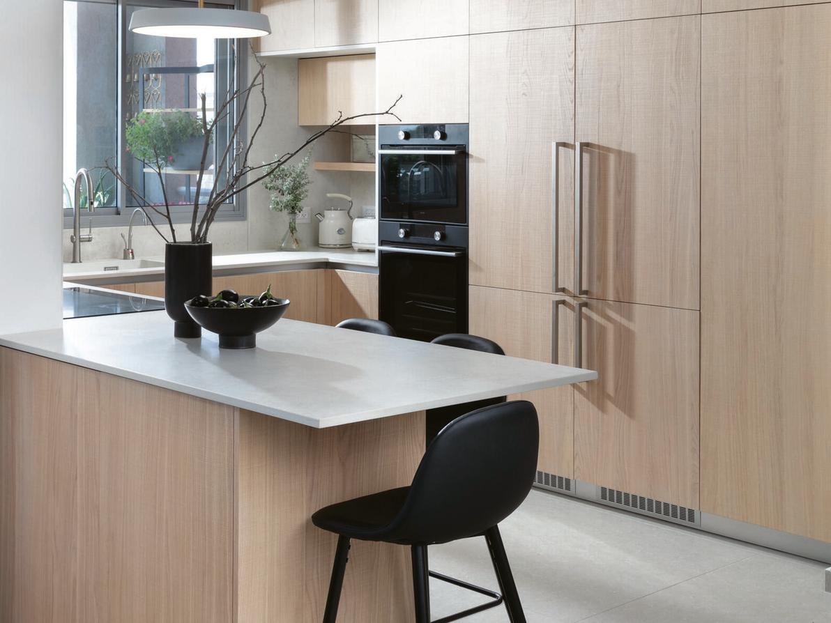 מוצרי החשמל משתלבים היטב במטבח. מקרר אינטגרלי בשילוב תנור ותנור מיקרו של ASKO (צילום: אלעד גונן) מוצרי החשמל משתלבים היטב במטבח. מקרר אינטגרלי בשילוב תנור ותנור מיקרו ASKO