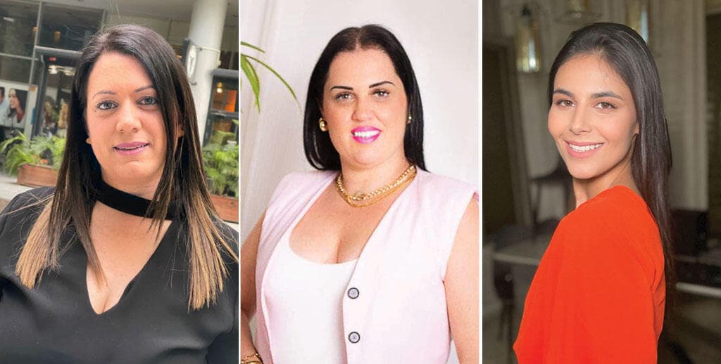 מימין: שני אוסקר, אנה רוזה משיח רוזנפלד ומירית מרן קארו (צילום: אלבום פרטי, רונה טפר) מימין: שני אוסקר, אנה רוזה משיח רוזנפלד ומירית מרן קארו