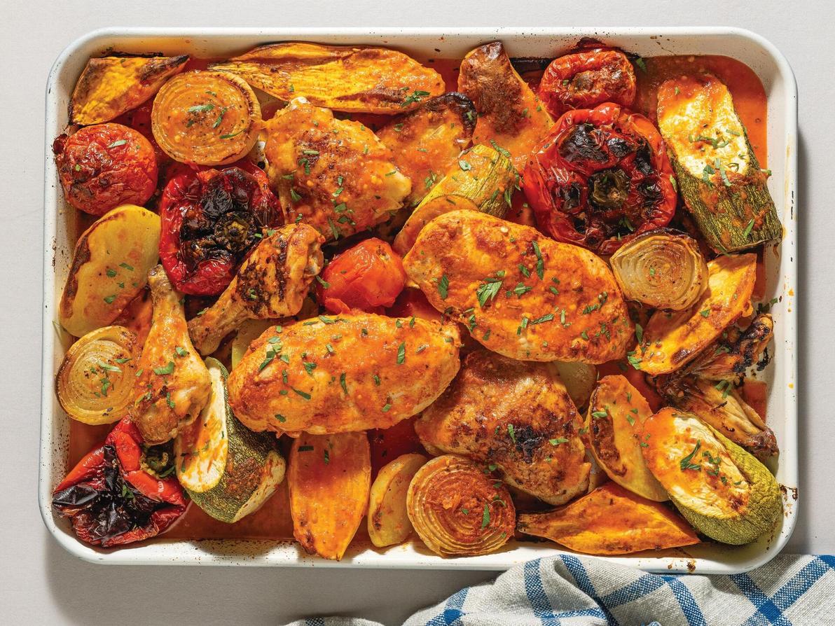 תבנית הקסם: עוף וירקות בתנור