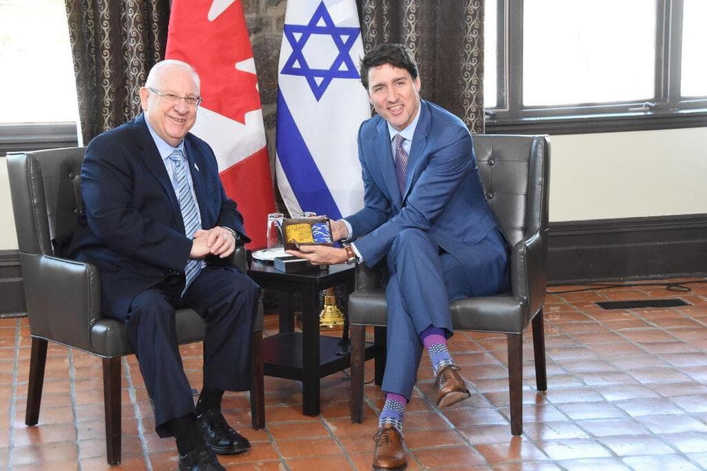 ראובן ריבלין ביקור ג'סטין טרודו ראש ממשלה קנדה