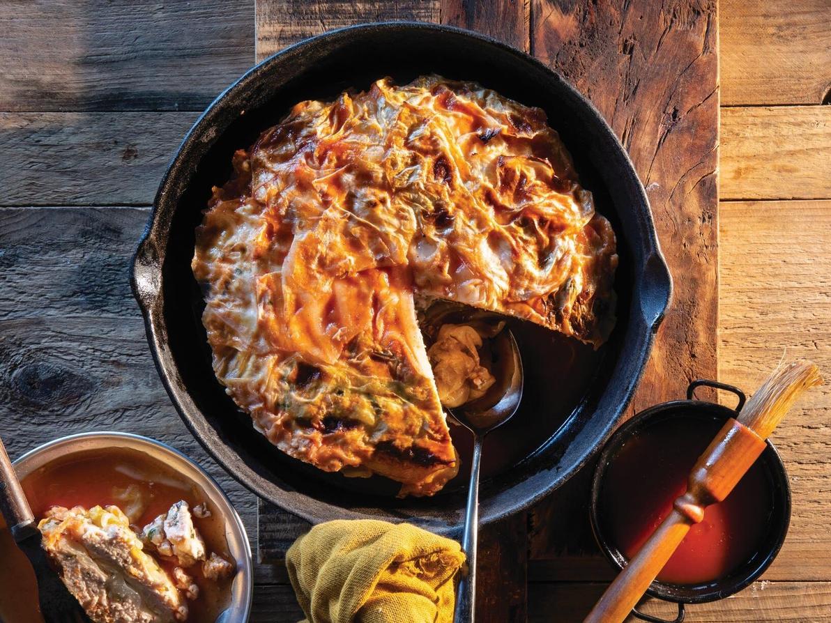 עוגת כרוב ובשר