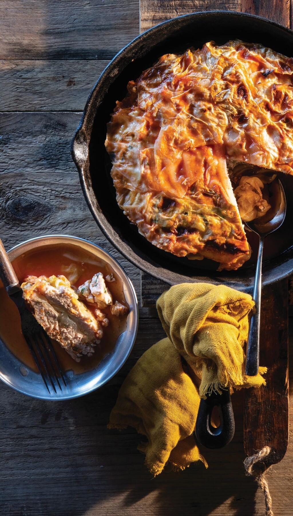 עוגת כרוב ובשר