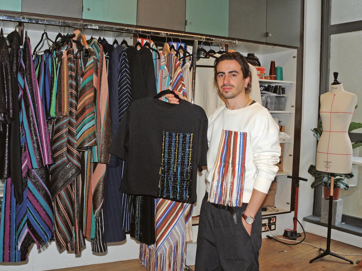 בנג'מין בן מויאל בסטודיו בפריז (צילום: יפה עירון-קוץ) בנג'מין בן מויאל