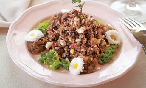 כבד קצוץ וחצילים